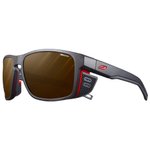 Julbo Lunettes de soleil Shield M Mat Noir Orange Reactiv High Mountain 2-4 Présentation