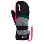 Reusch Moufles Flash Gore-Tex Junior Mitten Black Melange Pink Glo Présentation