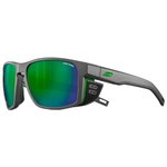 Julbo Lunettes de soleil Shield Gris Mat Spectron 3cf Vert Présentation