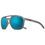 Julbo Lunettes de soleil Slack Translucide Mat Gris Noir Spectron Hd 3 Polarized Présentation