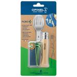Opinel Couteaux (couverts) N°8 Picnic Set Blister Hêtre Présentation