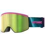 Atomic Masque de Ski Four Pro Hd Photo Green Purple Cosmos Green Gold Hd + Clear Présentation