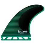 Futures Fins Ailerons Surf R6 Thruster Blackstix Green Présentation