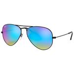 Ray Ban Lunettes de soleil RB3025 Aviator Polished Black Blue Flash Présentation