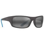 Maui Jim Lunettes de soleil Peahi Matte Grey Dark Uni Neutral Grey Minérar Superthin Présentation