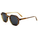 Binocle Eyewear Lunettes de soleil Bogota Shiny Tortoise Wood Grey Polarized Présentation