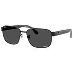 Ray Ban Lunettes de soleil RB3751CH Polished Black Chromance Dark Grey Polar Présentation
