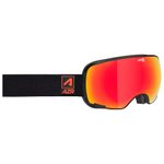 AZR Masque de Ski Fusion Otg Noire Mate Full Orange Multicouche + Jaune Présentation