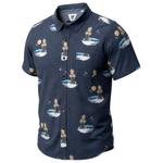 Vissla Chemise Tres Palmas Eco Short Sleeve Shirt Phantom Présentation