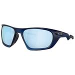 Oakley Lunettes de soleil Lateralis Matte Transparent Blue Prizm Deep Water Polarized Présentation