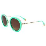 Binocle Eyewear Lunettes de soleil Olivia Shiny Gold Pastel Green Gradient Grey Polarized Présentation