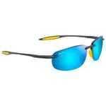 Maui Jim Lunettes de soleil Hookipa Ultra Matte Solid Dark Blue Blue Hawaii MauiUltra Présentation