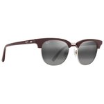 Maui Jim Lunettes de soleil Holomua Shiny Solid Brown Neutral Grey Mineral Superthin Présentation