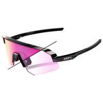 100% Lunettes de soleil Slendale SL Gloss Black Photochromic Purple Mirror Présentation