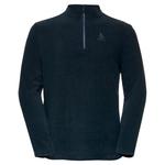 Odlo Polaire Roy Mid Layer 1/2 Zip Dark Sapphire Black Stripe Présentation