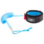 Ocean And Earth Leash Bodyboard Moulded Coil Bicep Blue Présentation
