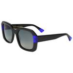 Binocle Eyewear Lunettes de soleil Isabella Shiny Black Blue Gradient Grey Polarized Présentation