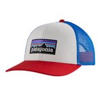 Patagonia Casquettes P-6 Logo Trucker Hat White Présentation