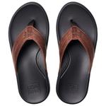 Reef Tongs Cushion Phantom 2.0 Leather Brown Black Présentation