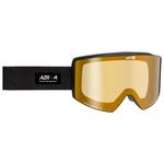 AZR Masque de Ski Limited Noir Mat Irisé Gold Multicouche Présentation