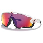 Oakley Lunettes de soleil Jawbreaker Polished White Prizm Road Présentation