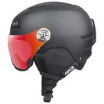 AZR Casque de ski avec visière Slider Visor Noir Mat Irisé Rouge Multicouche Présentation