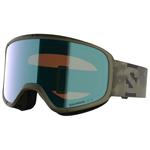 Salomon Masque de Ski Aksium 2.0 Olive Night Photo Multilayer Blue Présentation
