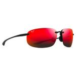 Maui Jim Lunettes de soleil Ho'okipa Xlarge Noir Mat Hawaii Lava MauiPure Présentation