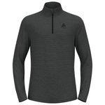 Odlo Polaire Roy Mid Layer 1/2 Zip Shale Grey Black Stripes Présentation