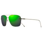 Revo Lunettes de soleil Air 3 Satin Gunmetal Serilium Dark Green Photochromic Polarized Présentation