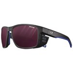Julbo Lunettes de soleil Shield Translucide Mat Noir Bleu Reactiv High Contrast 0-4 Présentation