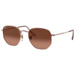 Ray Ban Lunettes de soleil RB3548N Hexagonal Flat Polished Copper Gradient Brown Présentation