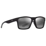 Maui Jim Lunettes de soleil The Flats Noir Mat Gris Gris Neutre Minéral Superthin Présentation