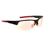 AZR Lunettes de soleil Izoard Noire Mate Irise Rouge Photochromique Présentation