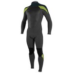 O'Neill Combinaison Intégrale Epic 4/3 Back Zip Black/Gunmetal/Dayglow Présentation