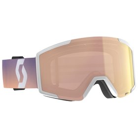 Scott Masque de Ski Shield White Soft Pink Enhancer Rose Chrome Présentation Scott Masque de Ski Shield White Soft Pink Enhancer Rose Chrome Présentation