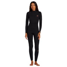 Billabong Combinaison Intégrale Foil 4/3 Back Zip Black Présentation Billabong Combinaison Intégrale Foil 4/3 Back Zip Black Présentation