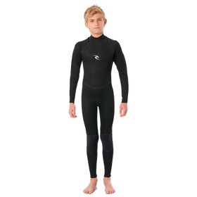 Lansru Combinaison en néoprène pour enfant de 3 mm, protection longue contre les coups de soleil, fermeture éclair confortable à l'avant, parfaite pour les cours de natation