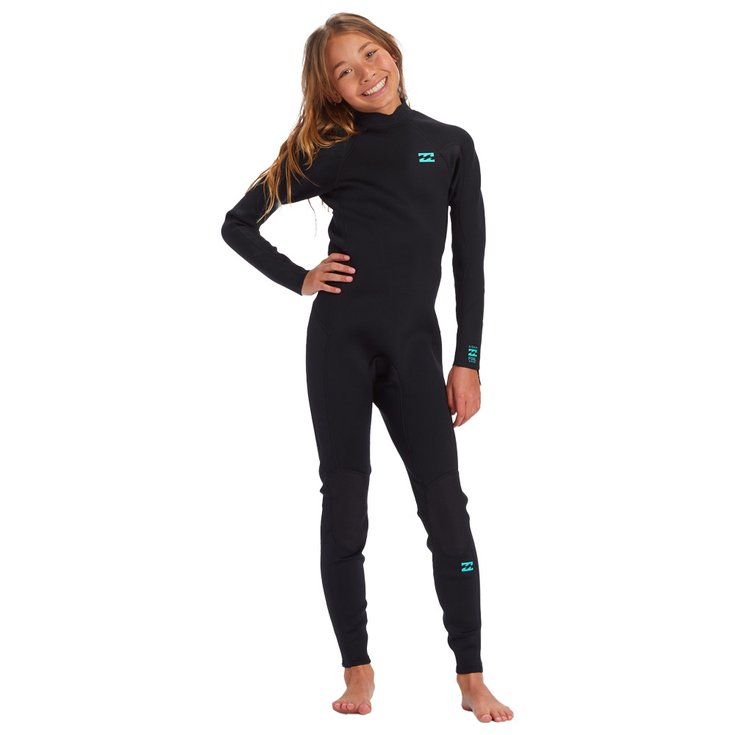 Billabong Combinaison Intégrale Junior 3/2 Foil Back Zip Black Présentation