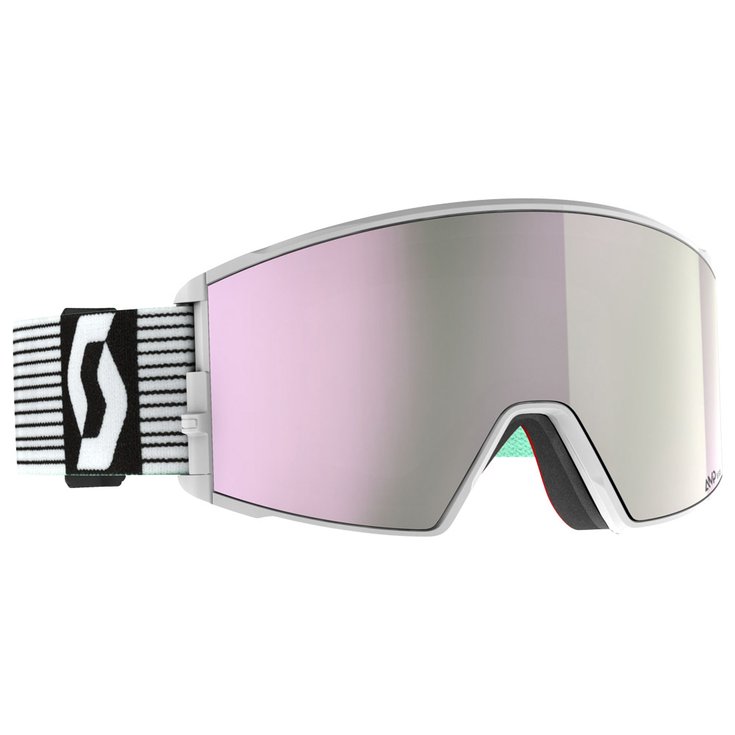 Scott Masque de Ski React White Mint Green Amp Pro Lavender + Amp Pro Green Présentation