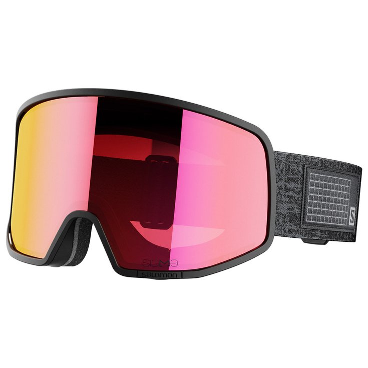 Salomon Masque de Ski Lo Fi Black Sigma Poppy Red Présentation