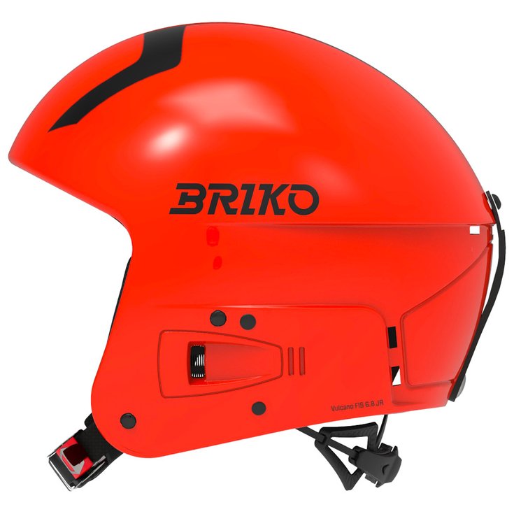 Briko Casque Vulcano Fis 6.8 Junior Shiny Orange Fluo Black Présentation
