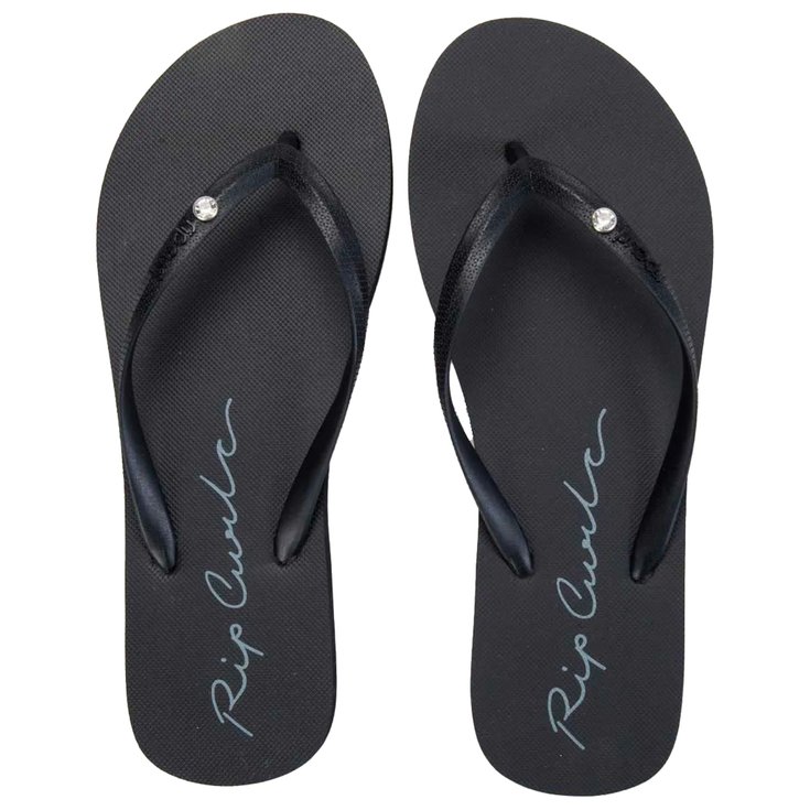 Rip Curl Tongs Script Wave Bloom Black Présentation