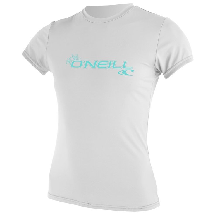 O'Neill Top Manches Courtes Womens Basic Skins S/S Sun Shirt White Présentation