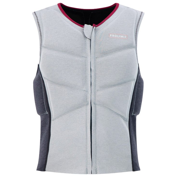 Prolimit Impact Vest PureGirl Oxygen Stretch Vest Half Padded Frontzip Misty Grey Présentation