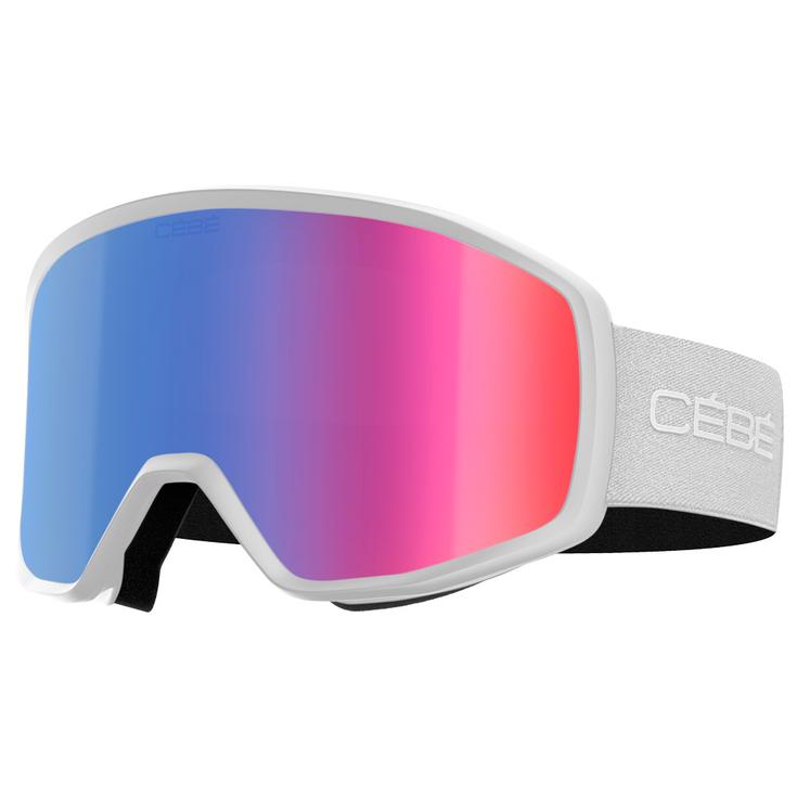 Cebe Masque de Ski Razor 2 White Rose Pink Blue Mirror Présentation