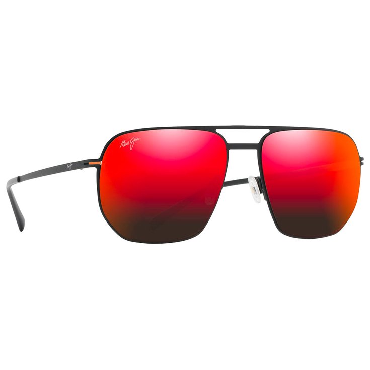 Maui Jim Lunettes de soleil Shark's Cove Noir Mat Hawaii Lava MauiBrilliant Présentation
