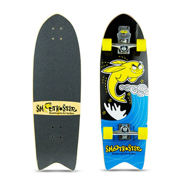 Smoothstar Skate Surfskate Smoothstar Flying Fish Yellow - 32'' - Sans Dos