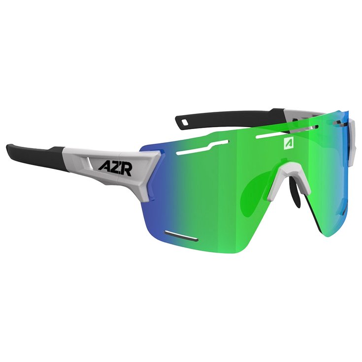 AZR Lunettes de soleil Aspin 2 Rx Blanche Mate Noir Multicouche Vert Présentation