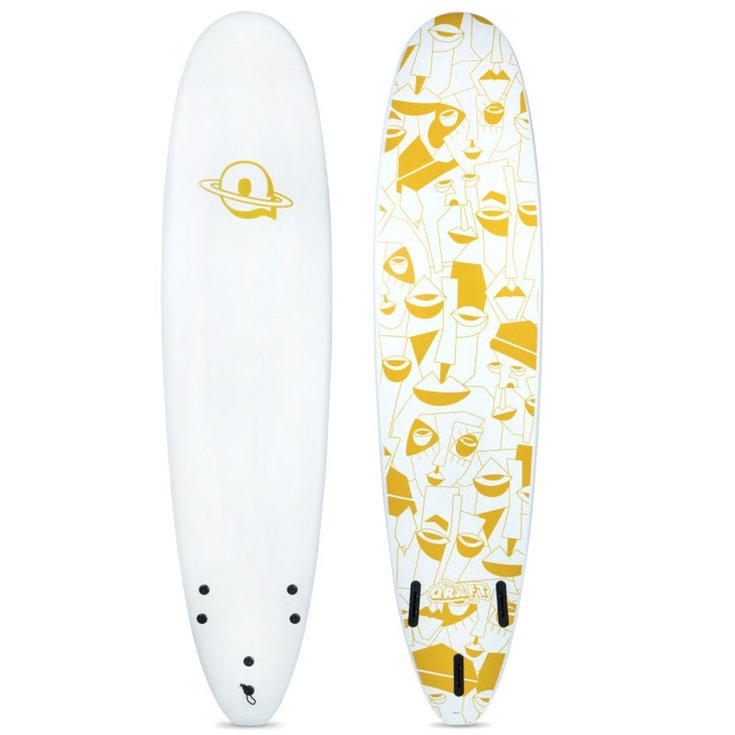 Qraft Board Surf Planche de Surf en mousse Qraft Log Funsun - White - 7'6" / 232 cm - Sans 
